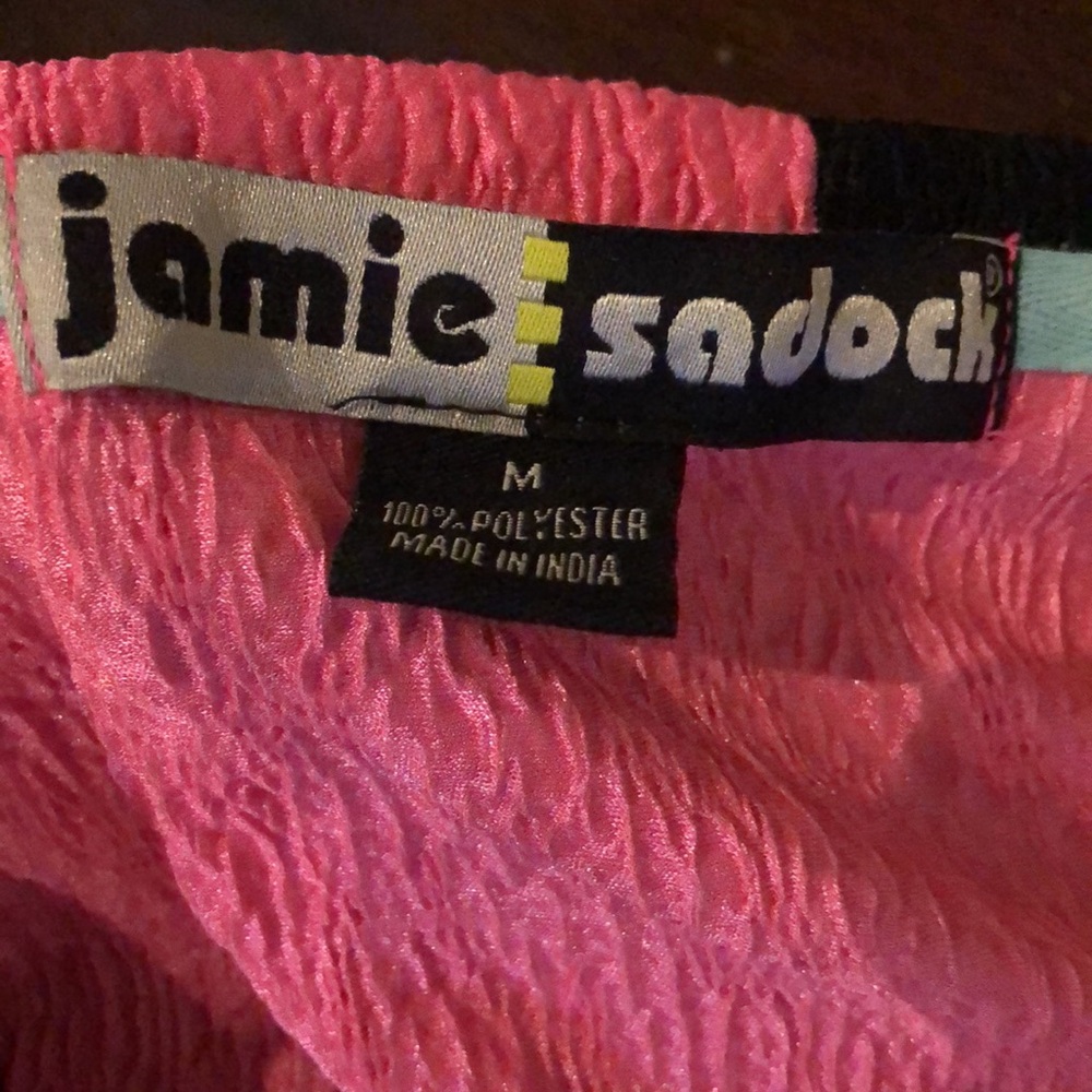 💓Jamie Sadock Abstract Coloful lightweight crinkle sleevelss logo signature top - Picture 10 of 13